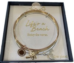 Bracelet / Bangle/Palm Tree, Dolphin, Sparkling Sun Charm