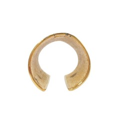 CHANEL Wide Open Bangle Coco Mark Bracelet Gold Wrist Circumference 19.5cm
