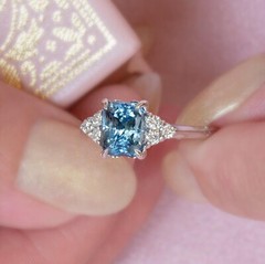 Blue Topaz Ring Moissanite ring 925 silver ring Wedding Ring Gift For Her