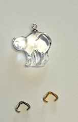 Vintage Clear Crystal Glass Cat Pendant Charm New – 20mm x 16mm