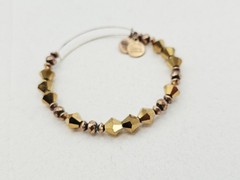 ALEX & ANI ” Wonder ” Golden Luster Acrylic Beaded Golden Charm Bracelet 💕