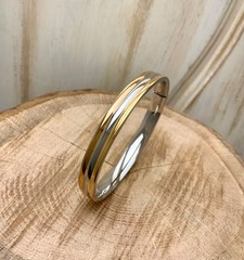 Classic plain three color no coloration Bracelet gold plated Stackable jewelry
