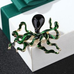 Fun Octopus Alloy Brooch Enamel Octopus Costume Accessories Children Gift Pin