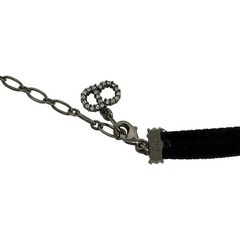 DIOR/ChristianDior J’ADIOR Black Silver Clear Velour Hardware Rhinestones
