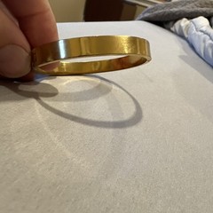 AUTHENTIC FENDI STATEMENT GOLD BANGLE BRACELET NWOT