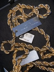 Shaquille O’Neal XLG Gold-Tone Rope Chain Necklace, Metal, Barrel Clasp (1)
