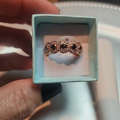 Bomb Party Size 9 Ring. RG93018. My Own Way. Black Onyx On Rose Gold Tone.