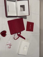 Baccarat Vintage Signed Crystal Ruby Red Heart Pendant in Original Box with Tags