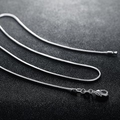 10PCS wholesale 925 sterling solid silver 1MM 16-30inch snake chain necklace