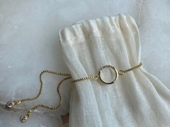 Women’s Stunning Bracelet Round Cut Simulated Diamond In 14K Yellow Gold Plated