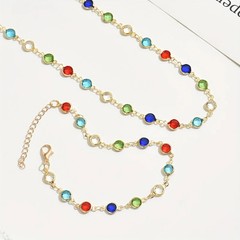 Women’s Necklace Bracelet Pendant 18K Gold Plated Stainless Steel Chain Jewelry