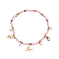 Gift Vintage Starfish Pendant Ankle Ocean Charm Boho Beaded Anklets Resin Plasti