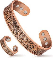 Men Women Bracelet Magnetic Therapy Arthritis Pain Relief Pure Solid Copper Bang