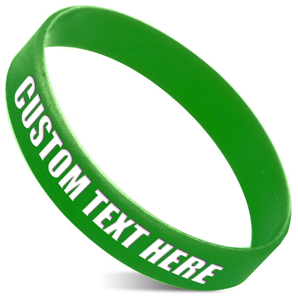 5PCS Custom Debossed Silicone Wristbands Personalized Rubber Bracelets Gifts