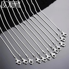 10pcs Hot Sale 925 Sterling Solid Silver 1mm Snake Chain Necklace Jewelry Gift
