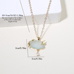 Lightning Cloud necklace, ladies’ pendant, Teardrop necklace, birthday gift