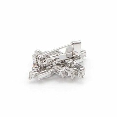 8.80CT Simulated Sapphire Collar Shining Sparking Small Brooch Pin In 935 Silver