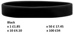 Silicone Wristbands Rubber Plain Reusable For Events Charity Fashion Bands-Adult