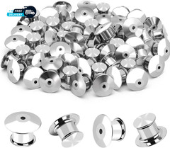 40PCS Locking Pin Back Locking Pin Keeper Clasp Metal Pin Backing for Brooch