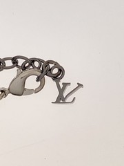 Louis Vuitton Bracelet Authentic LV Bracelet Silver W0.5cm 19.5cm From Japan