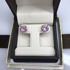 5Ct Studs Diamond Earrings Fancy Pink Round Man Made 14k Solid Gold