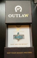Bomb Party OUTLAW “Western Bite” Snake Sz 7 Ring -RG12159 Turquoise Mag/Rhodium