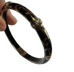 Angelique de Paris Veranda Black Resin Sterling Silver Bracelet With CZ