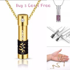 ‘Only Love’ Cylinder Cremation Keepsake Memorial Urn Necklace Ash Holder Memory