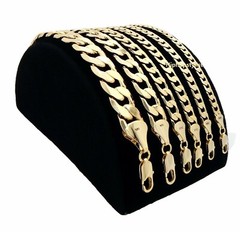Men’s 14k Italian Cuban link Chain Necklace Gold Plated 18″ 20″ 24″ 30″ Length