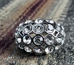 large cz cocktail ring size 10