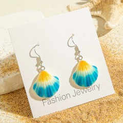 5 Pairs Bohemian Resin Starfish Drop Earrings Ocean Style Beach Vacation Jewelry