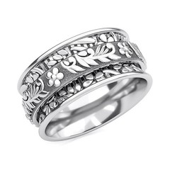 Spinner Ring in Sterling Silver, Promise Rings Size 5.0 4.90 Grams