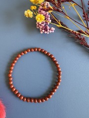 4mm Natural Red Jasper Bracelet