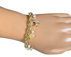LC Lauren Conrad Gold Plated Charm Chain Bracelet NWT