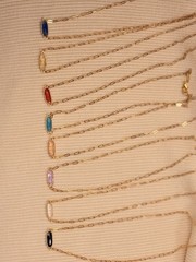 Gold Necklace With Black Pendant