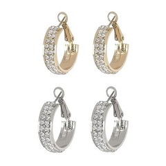 Lymphatic Drainage Slimming Hoop Earrings with Germanium & Cubic Zirconia – Gift