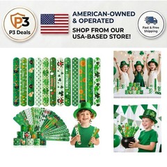 Durable Green Slap Bracelets for St. Patrick’s Day – 36 Count Value Pack
