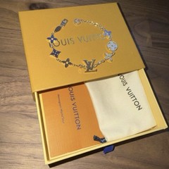 Louis Vuitton Silver Monogram Charm Bracelet