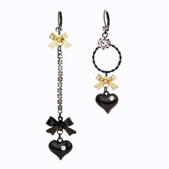 Betsey Johnson Mismatch Bubble Heart Trendy and Unique Women’s Fashion Earrings