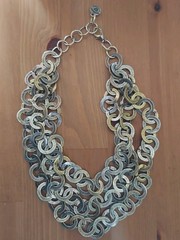METAL POINTU’S PARIS Bernard Bouhnik Silver Chain Necklace Modernist Industrial