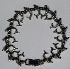 Silver-Toned Dolphin Bracelet