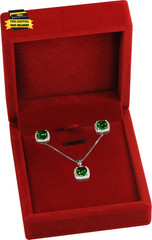 Red Color Necklace Pendant Chain Jewelry Gift Box Soft Touch Premium Velvet Mate