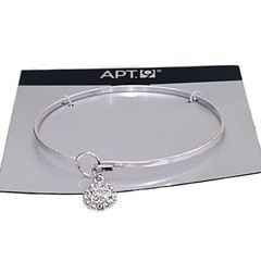 Apt 9 Silver Plated Rhinestone Trendy Bangle Bracelet NWT