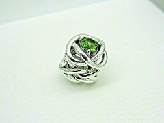 Authentic Pandora #790065C03 Spring Green Eternity Circle Charm – August