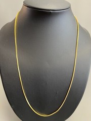 SHARP!! STAMPED 18K GOLD FILLED 1.6mm BOX CHAIN 22″ LONG FITS PENDANT NECKLACE