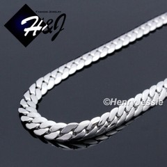 7″-11″MEN Stainless Steel 8mm Silver Miami Cuban Curb Link Chain Bracelet*N155