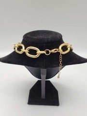 Authentic Louis Vuitton Gold Padlock with Unbranded Fashion Gold Plated Necklace