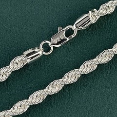 925 Sterling Silver 5/6/8MM 16-30 Inches Rope Chain Necklace For Men Women