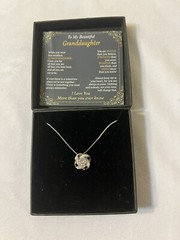 To My Granddaughter Necklace From Grandma Or Grandpa Christmas / Birthday Gift💘
