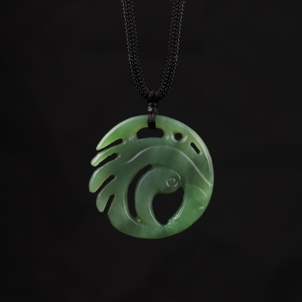 Handmade Tomb Raider Necklace Lara Croft Cosplay Jade Pendant